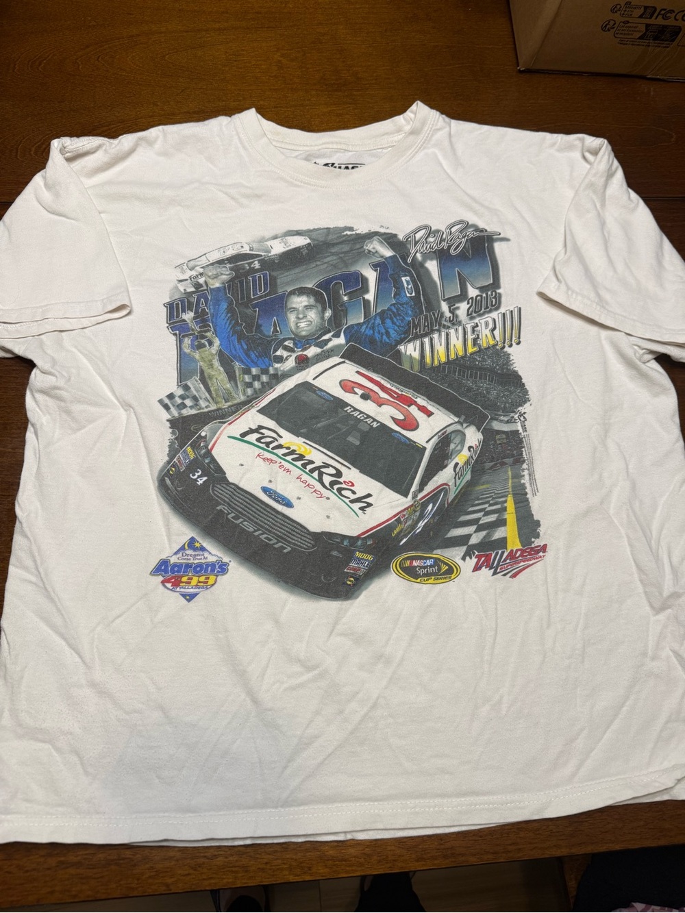 VTG Chase Authentics David Ragan NASCAR 2013 White XL T-Shirt Talladega Speedway